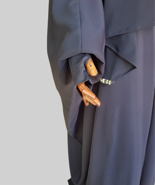 Black abaya Emirati crepe