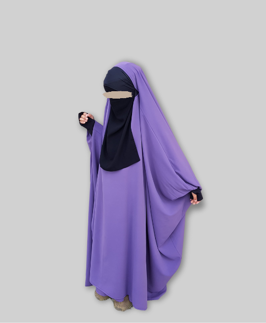 Jilbab kuwaiti purple